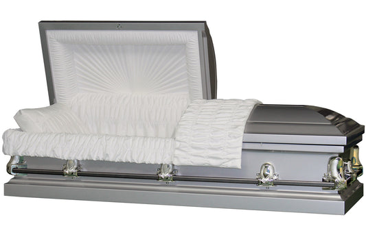 Spartan Silver/Economy Silver Casket - Metal Casket